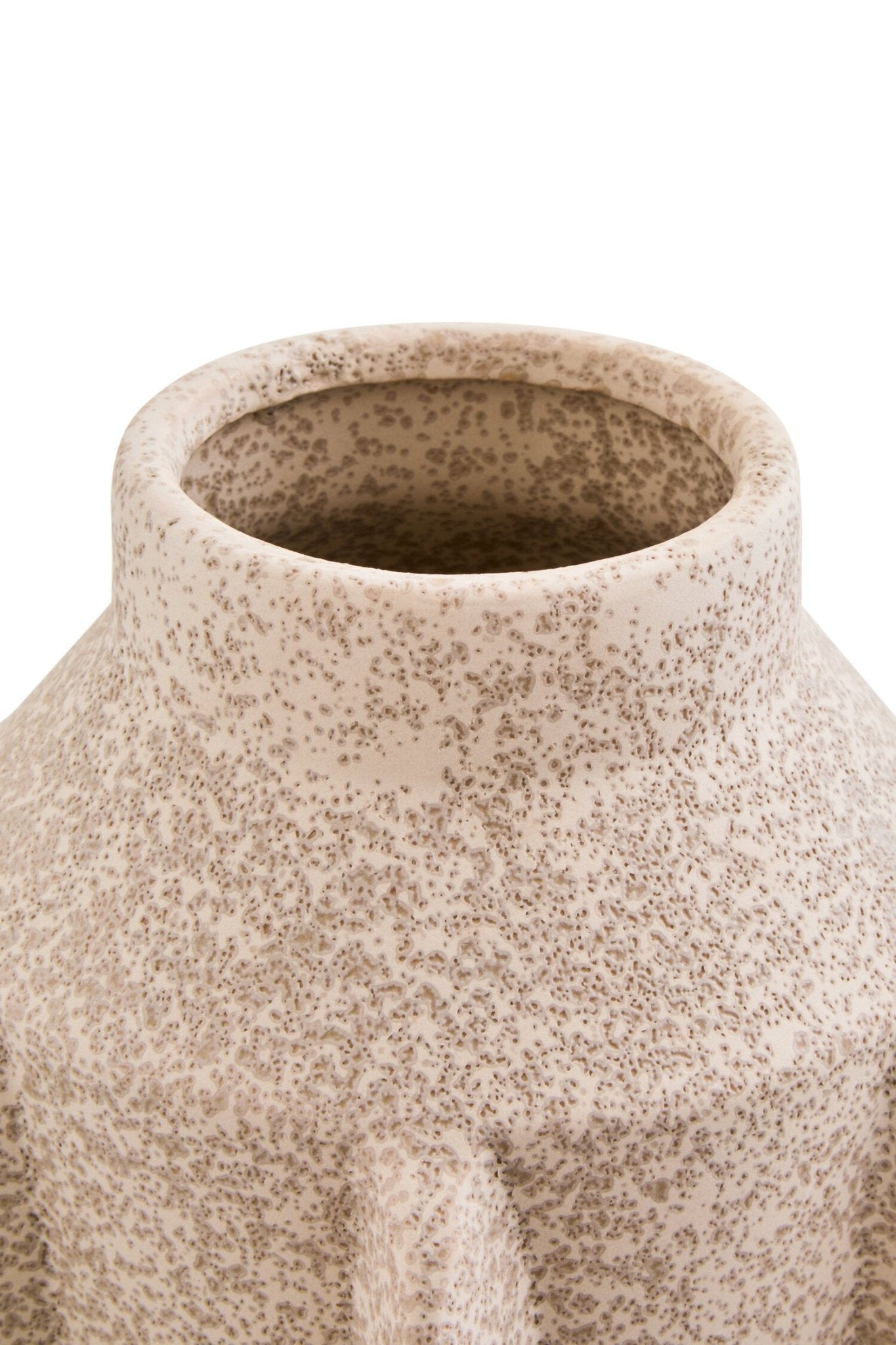 Sidra Large Cream Textured Vase | Luxury Home Accessories | Heulog Glow