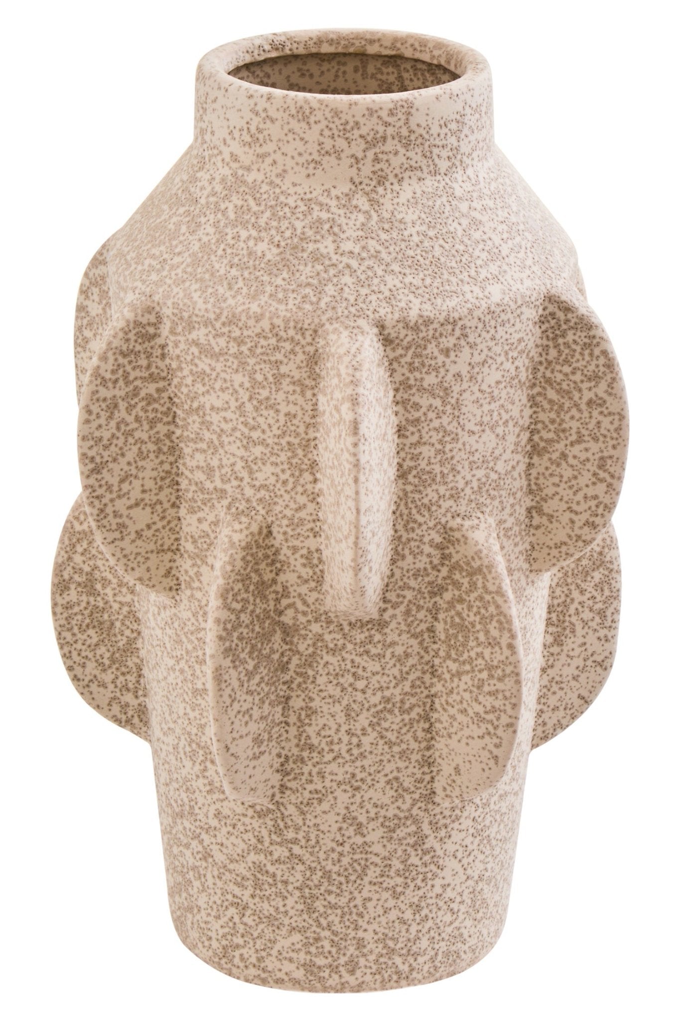 Sidra Large Cream Textured Vase | Luxury Home Accessories | Heulog Glow