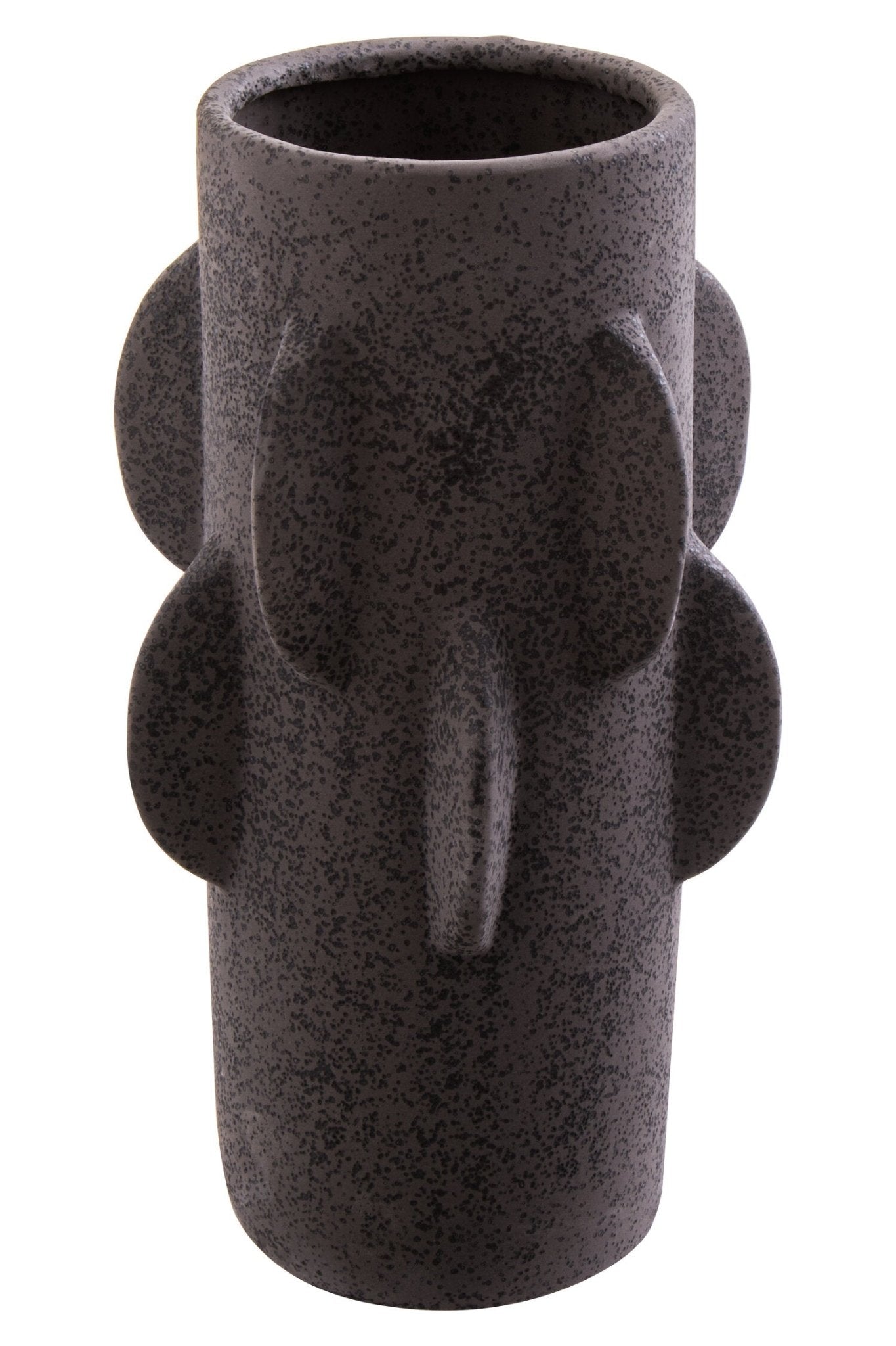 Sidra Small Black Textured Vase | Luxury Home Accessories | Heulog Glow