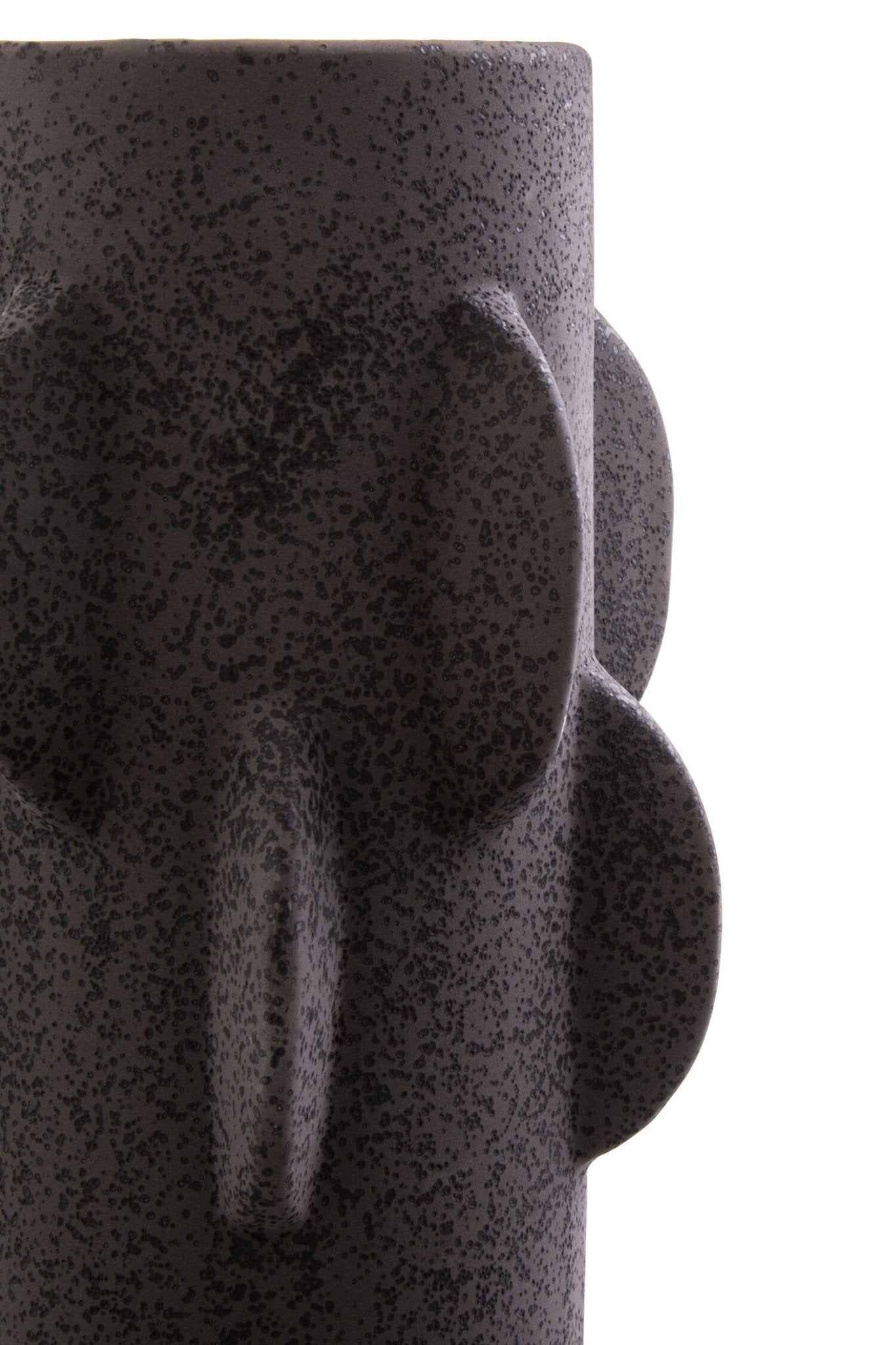 Sidra Small Black Textured Vase | Luxury Home Accessories | Heulog Glow