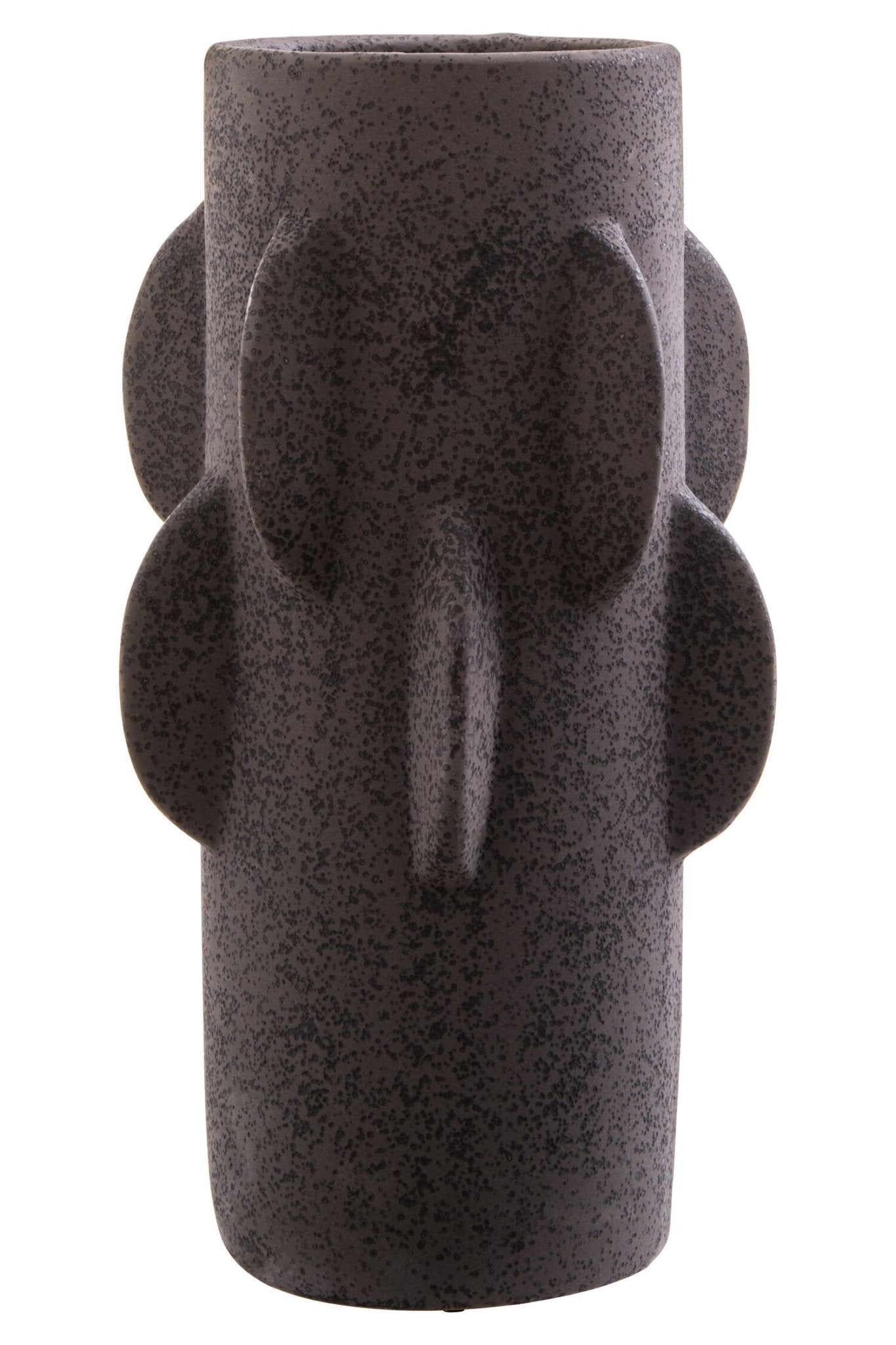 Sidra Small Black Textured Vase | Luxury Home Accessories | Heulog Glow