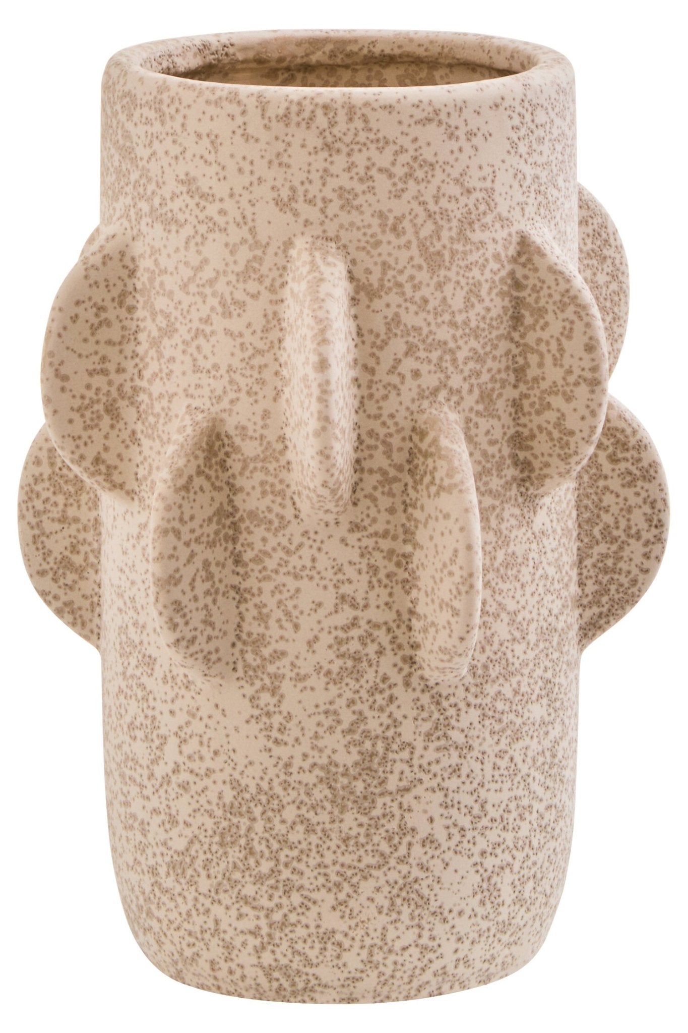 Sidra Small Cream Textured Vase | Luxury Home Accessories | Heulog Glow