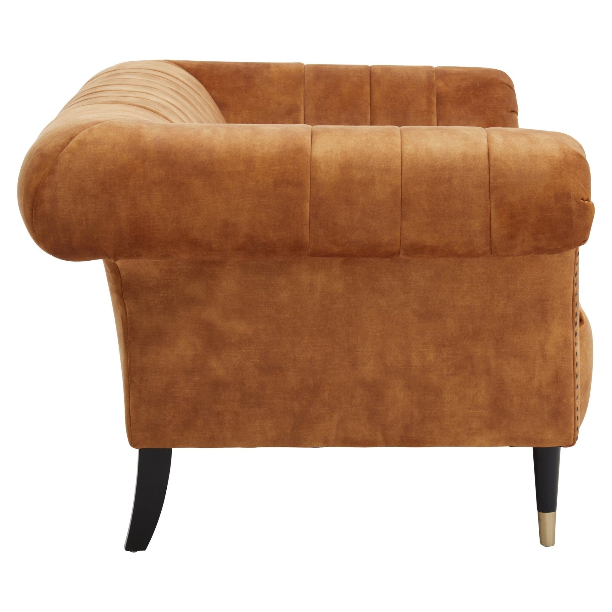 Siena Two Seat Gold Velvet Sofa | Luxury Home Accessories | Heulog Glow