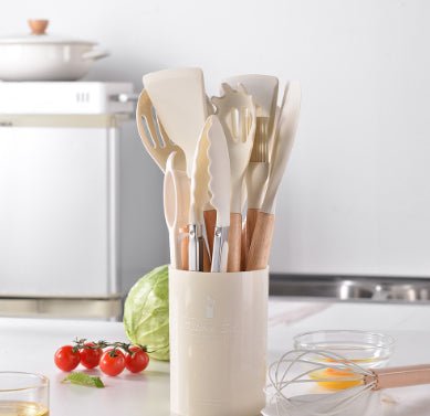 Silicone Kitchenware With Wooden Handle | Luxury Home Accessories | Heulog Glow