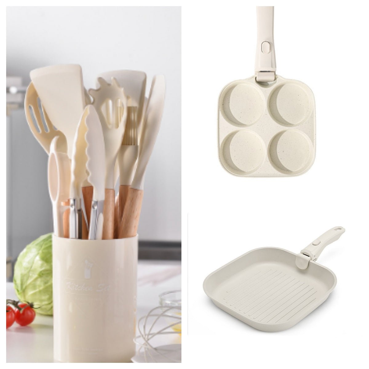 Silicone Kitchenware With Wooden Handle | Luxury Home Accessories | Heulog Glow