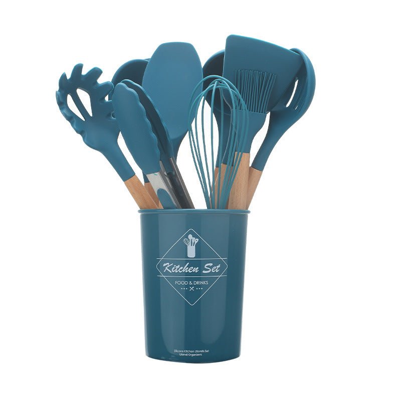 Silicone Kitchenware With Wooden Handle | Luxury Home Accessories | Heulog Glow
