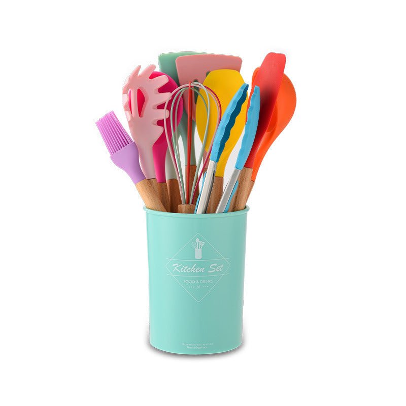 Silicone Kitchenware With Wooden Handle | Luxury Home Accessories | Heulog Glow