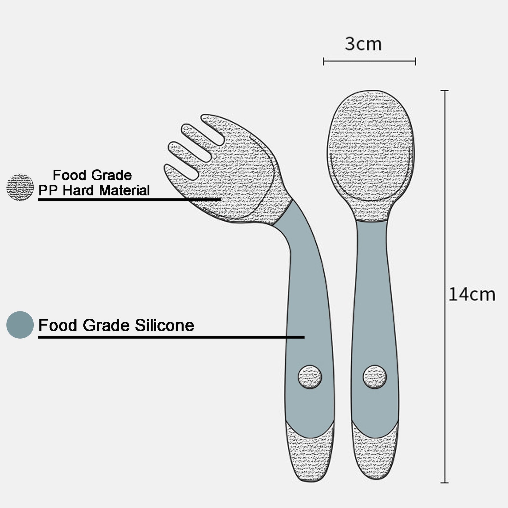 Silicone Spoon for Baby Utensils Set Auxiliary Food Toddler Learn To Eat Training Bendable Soft Fork Infant Children Tableware | Luxury Home Accessories | Heulog Glow