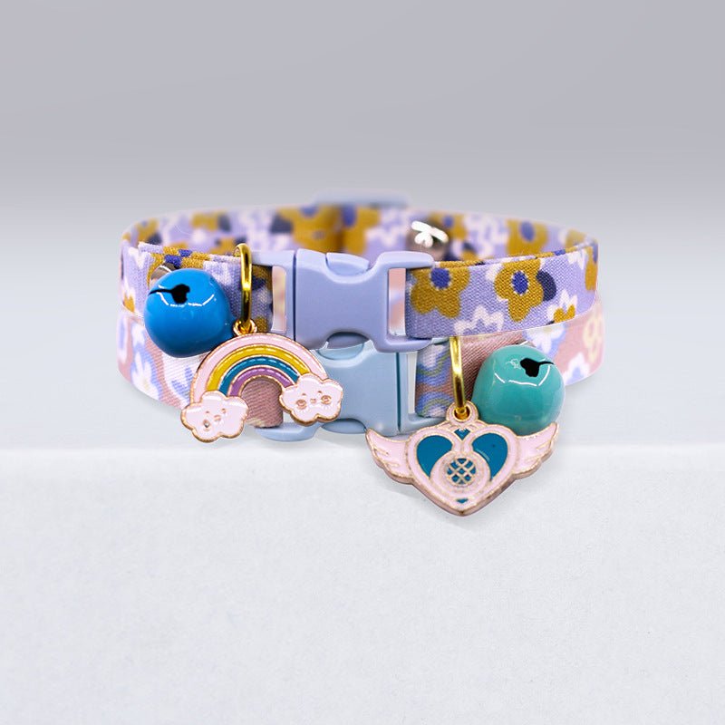 Simple And Cute Cat Rainbow Silent Bell Collar | Luxury Home Accessories | Heulog Glow