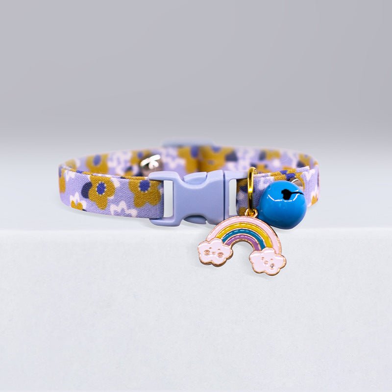 Simple And Cute Cat Rainbow Silent Bell Collar | Luxury Home Accessories | Heulog Glow