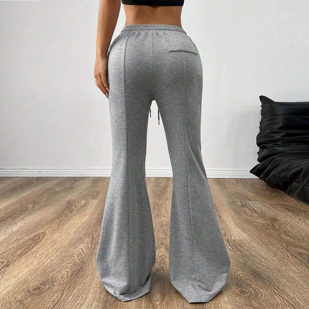Simple Casual Pants Drawstring Elastic Waist Wide Leg Trousers | Luxury Home Accessories | Heulog Glow