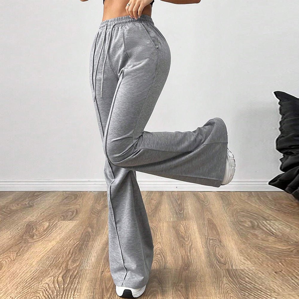 Simple Casual Pants Drawstring Elastic Waist Wide Leg Trousers | Luxury Home Accessories | Heulog Glow