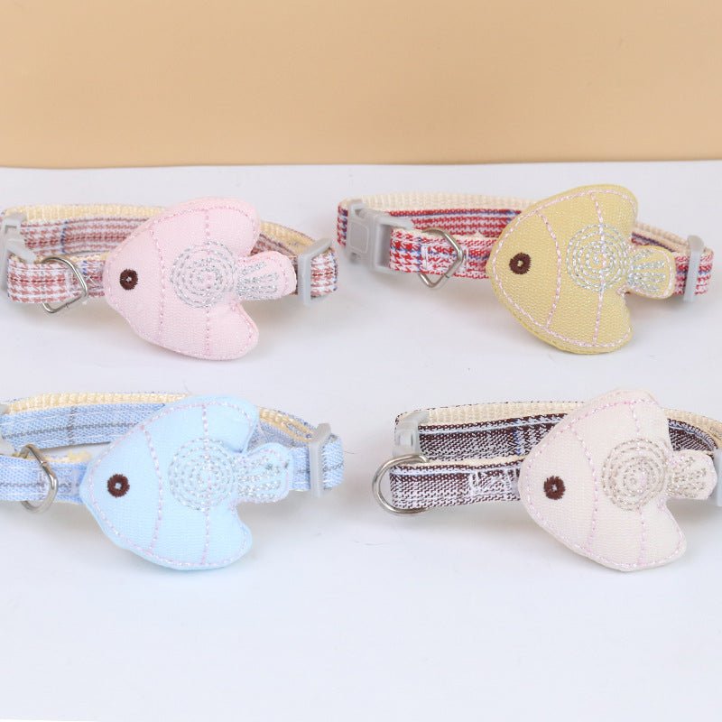 Simple Small Fish-shaped Pet Collar Cat Collar | Luxury Home Accessories | Heulog Glow