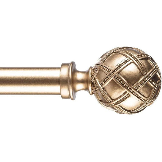 Curtain Rod Adjustable 84 To 120 Inch Gold Heavy Duty Window Pole 1in