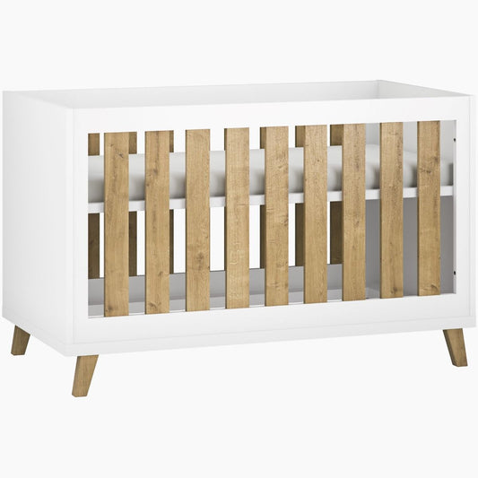 Little Acorns Siriana Cot Bed - White & Oak