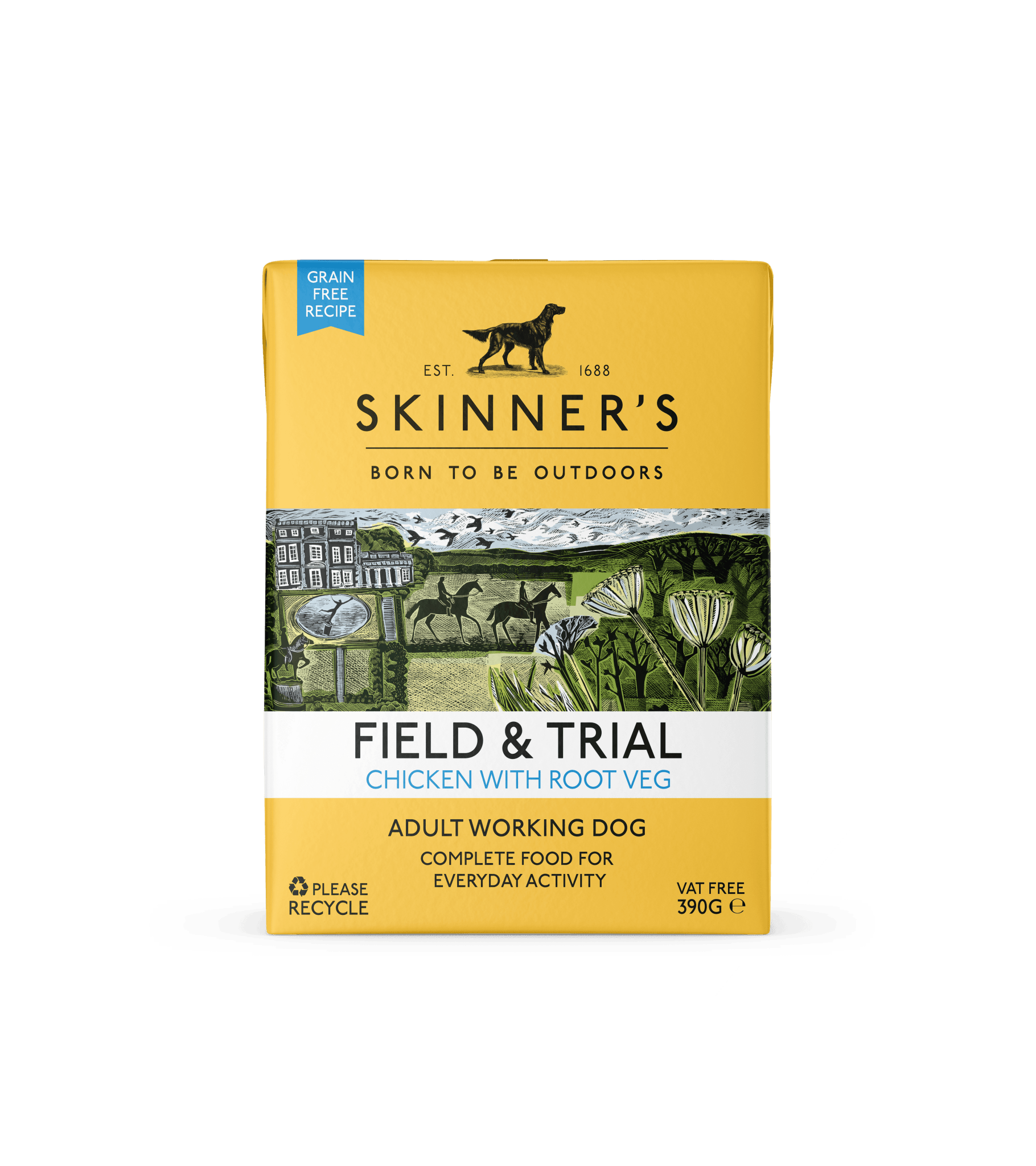 Skinners Field & Trial Adult Grain Free Chicken 18x390g | Luxury Home Accessories | Heulog Glow