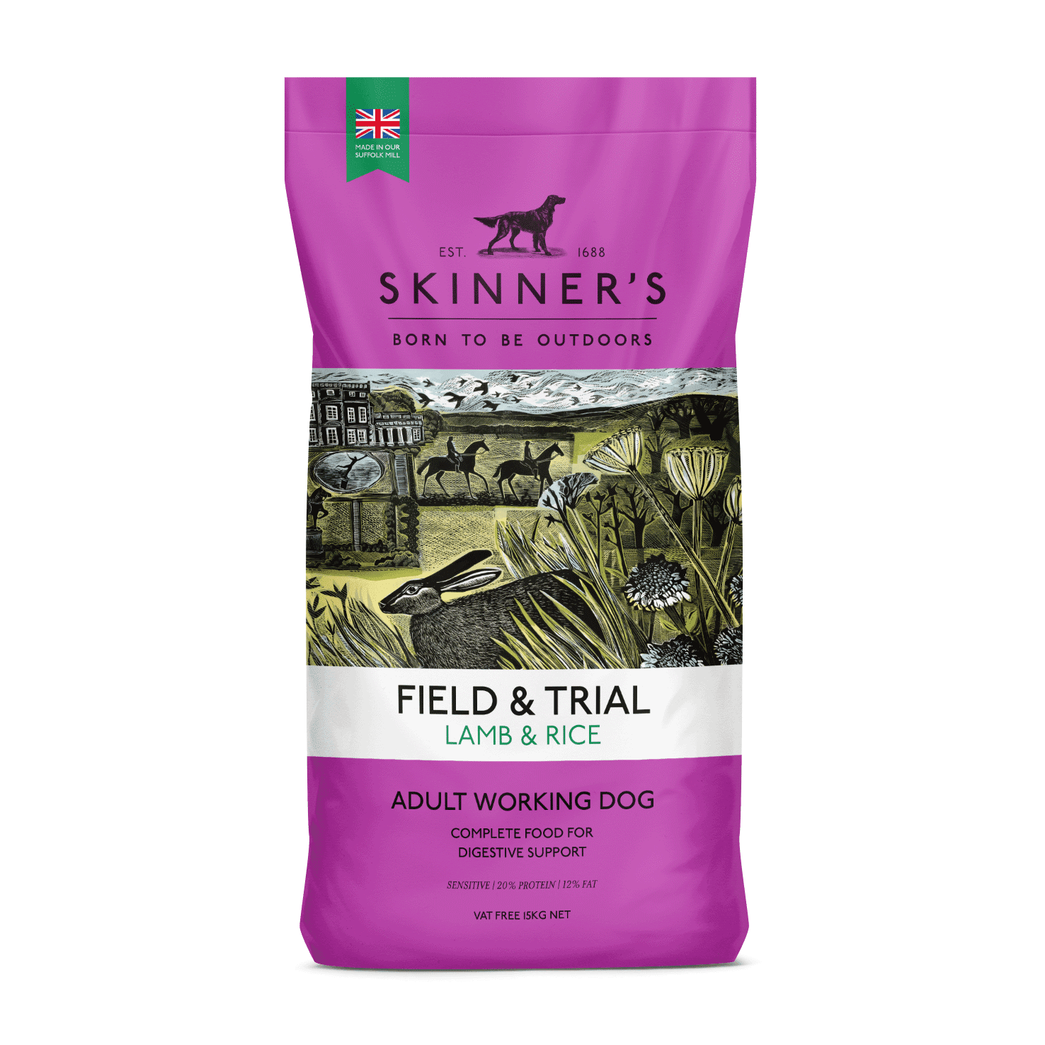 Skinners Field & Trial Adult Lamb & Rice 15kg | Luxury Home Accessories | Heulog Glow