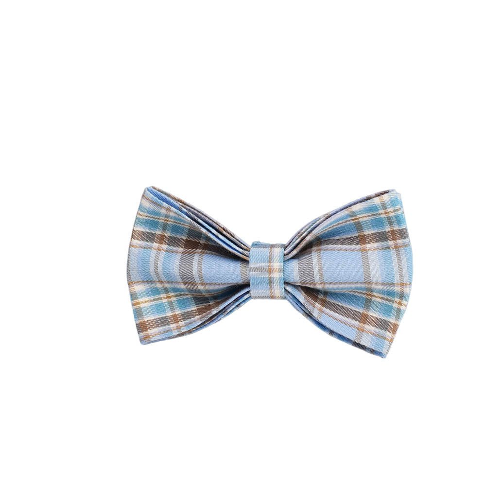 Sky Blue Grid Forest Series Dog Collar Traction Rope | Luxury Home Accessories | Heulog Glow
