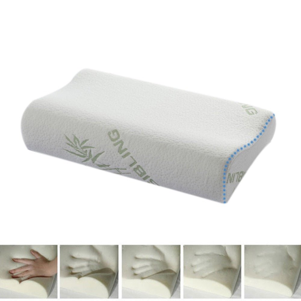 SleepAlign Bamboo Memory Foam Cervical Pillow – Neck Pain Relief & Support | Luxury Home Accessories | Heulog Glow