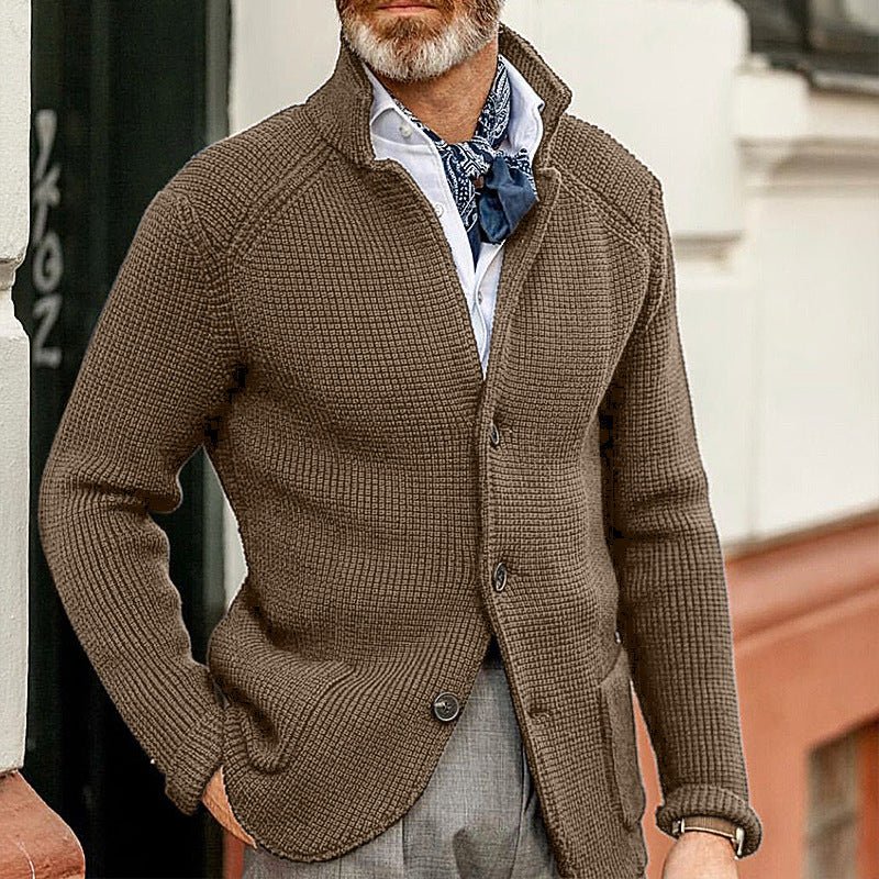 Slim Stand Collar Knitted New Cardigan Jacket | Luxury Home Accessories | Heulog Glow