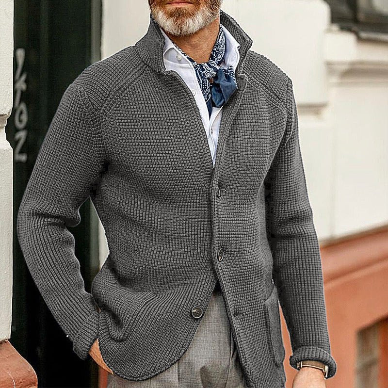 Slim Stand Collar Knitted New Cardigan Jacket | Luxury Home Accessories | Heulog Glow