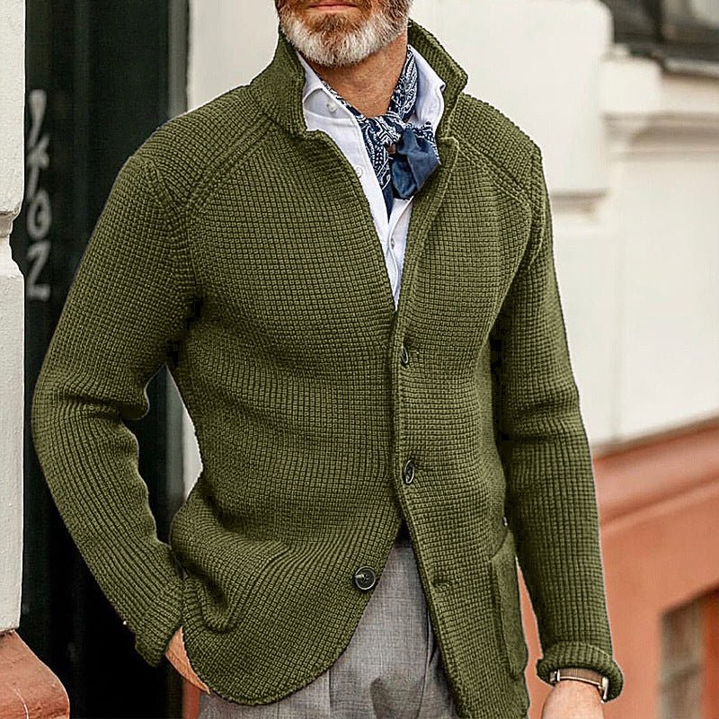 Slim Stand Collar Knitted New Cardigan Jacket | Luxury Home Accessories | Heulog Glow