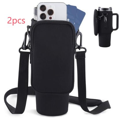 Slok Water Bottle Carrier Bag, Compatible With 40oz Tumbler With Handle, Modern Water Bottle Holder With Simple Adjustable Strap For Outdoor Walking Hiking Travelling Sports-Blue Purple | Luxury Home Accessories | Heulog Glow