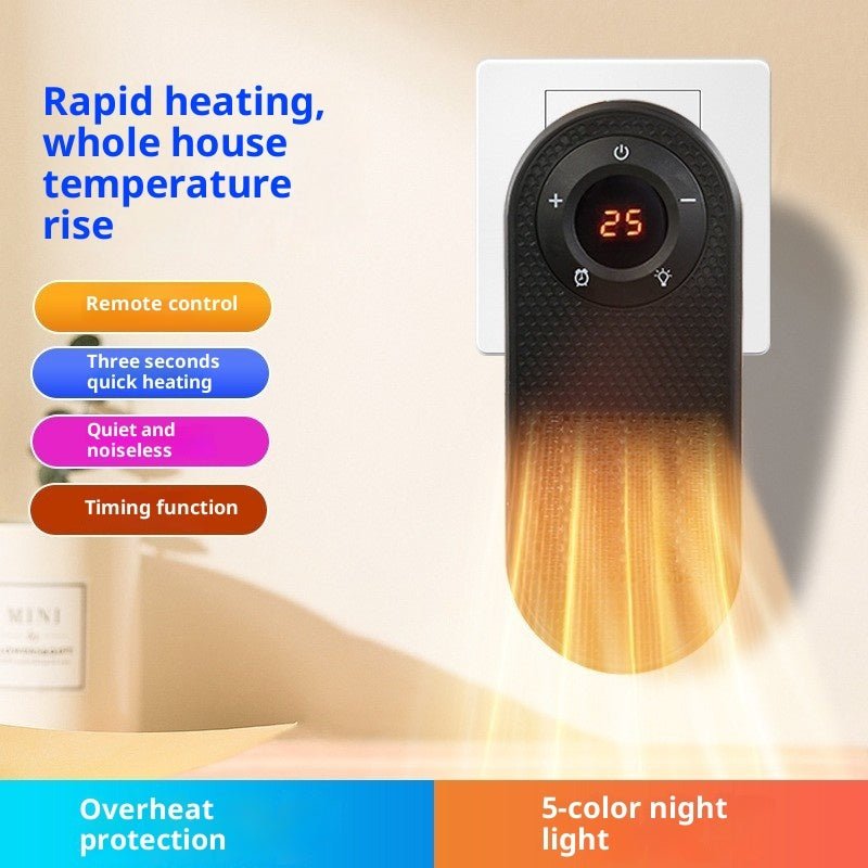 Small Heater 180 Degree Rotatable Electric Heater With Remote LED Display Overheat Protection Warmer With Timer Function | Luxury Home Accessories | Heulog Glow
