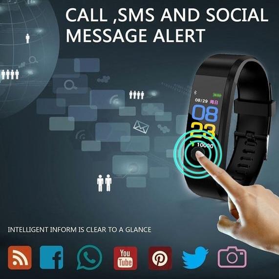 Smart Bracelet With Bluetooth Wristband Heart Rate Monitor Watch Activity Fitness Tracker | Luxury Home Accessories | Heulog Glow