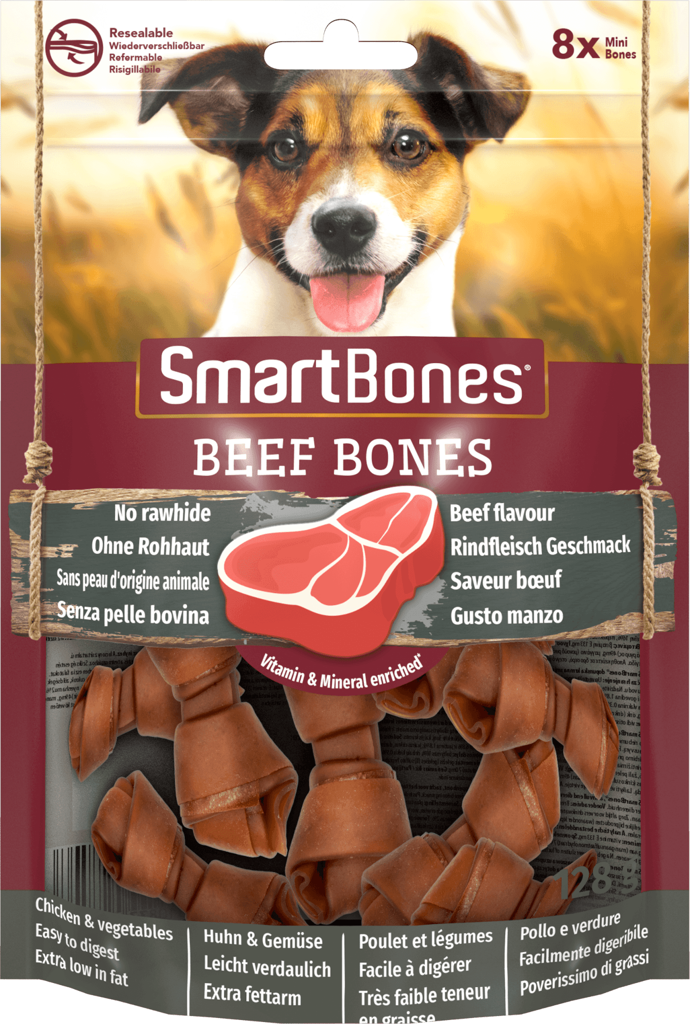 SmartBones Beef Mini 8pc x 7 | Luxury Home Accessories | Heulog Glow