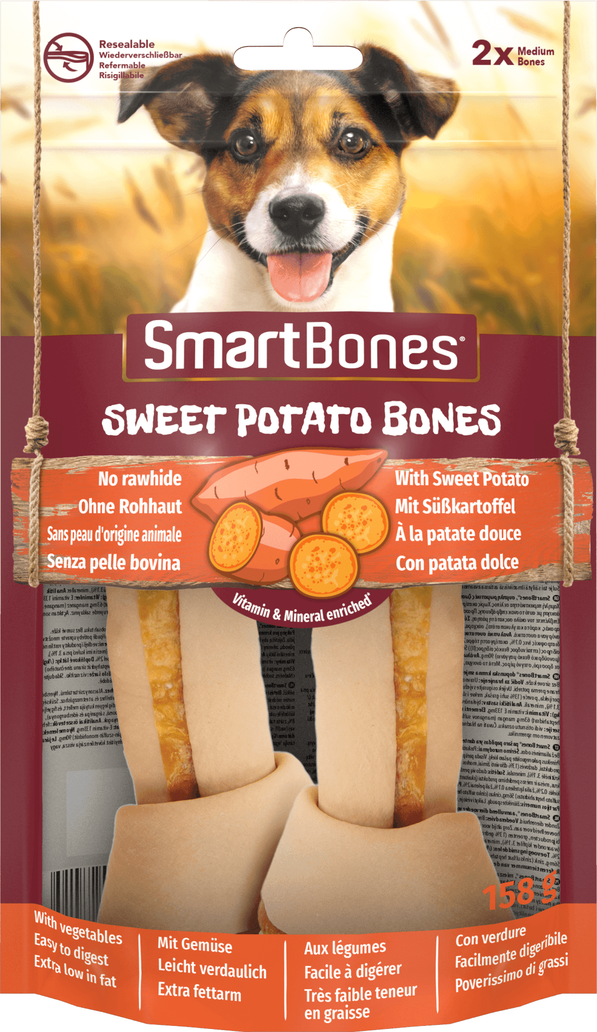 SmartBones Sweet Potato Medium 2pc x 7 | Luxury Home Accessories | Heulog Glow