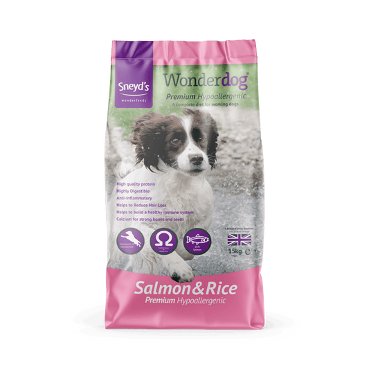 Sneyds Wonderdog Adult Premium Salmon & Rice 15kg | Luxury Home Accessories | Heulog Glow
