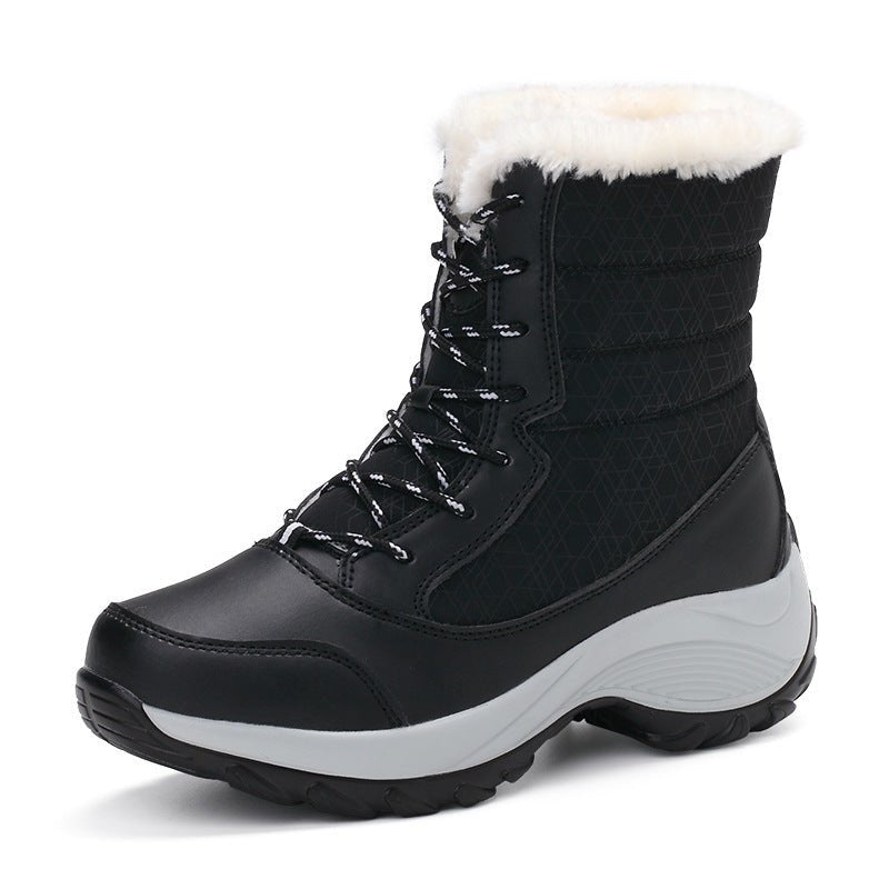 Snow Boots Female High To Help Waterproof Ladies Cotton Shoes Boots Plus Velvet Shoes | Luxury Home Accessories | Heulog Glow