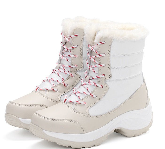 Snow Boots Female High To Help Waterproof Ladies Cotton Shoes Boots Plus Velvet Shoes | Luxury Home Accessories | Heulog Glow