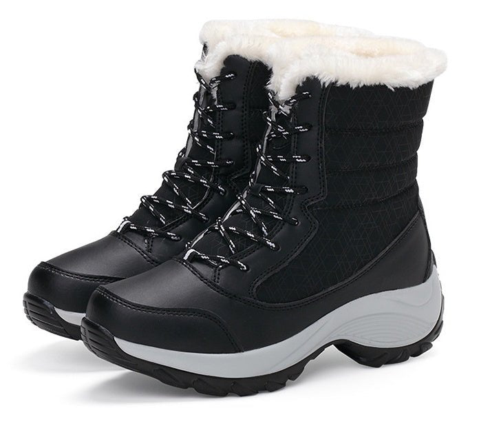 Snow Boots Female High To Help Waterproof Ladies Cotton Shoes Boots Plus Velvet Shoes | Luxury Home Accessories | Heulog Glow