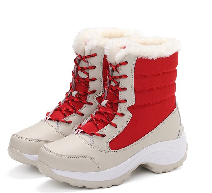 Snow Boots Female High To Help Waterproof Ladies Cotton Shoes Boots Plus Velvet Shoes | Luxury Home Accessories | Heulog Glow