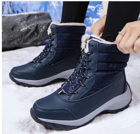 Snow Boots Female High To Help Waterproof Ladies Cotton Shoes Boots Plus Velvet Shoes | Luxury Home Accessories | Heulog Glow