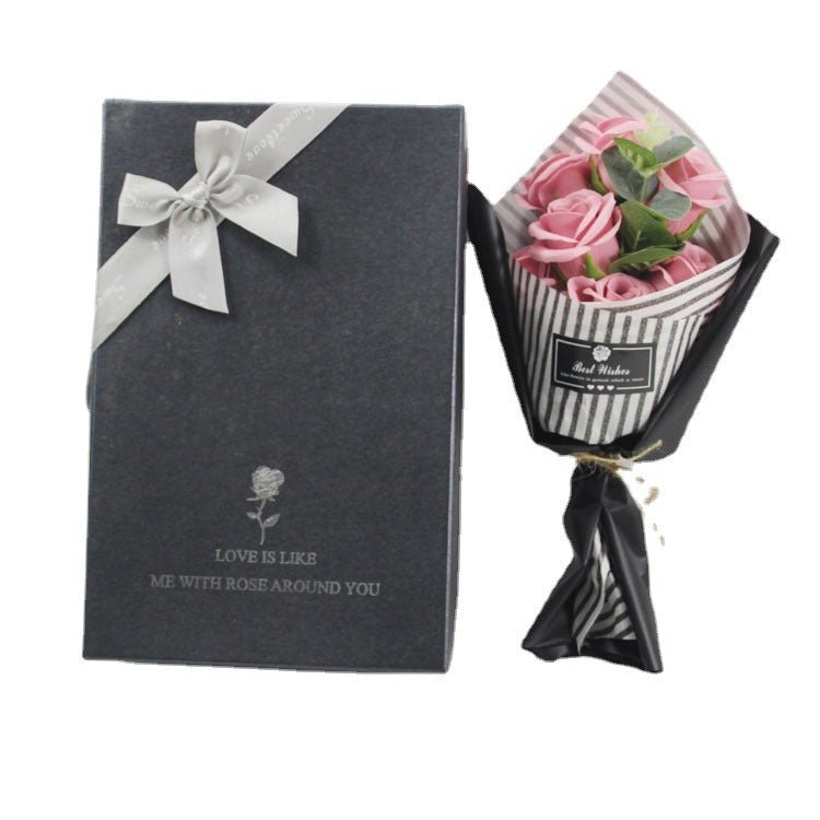 Soap Flower Bear Gift Box Birthday Gift Mother's Day 7 Carnation Valentine's Day Gift Box | Luxury Home Accessories | Heulog Glow
