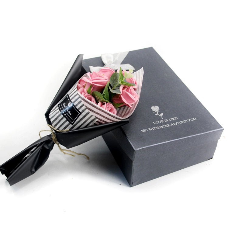Soap Flower Bear Gift Box Birthday Gift Mother's Day 7 Carnation Valentine's Day Gift Box | Luxury Home Accessories | Heulog Glow