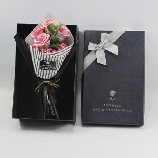 Soap Flower Bear Gift Box Birthday Gift Mother's Day 7 Carnation Valentine's Day Gift Box | Luxury Home Accessories | Heulog Glow