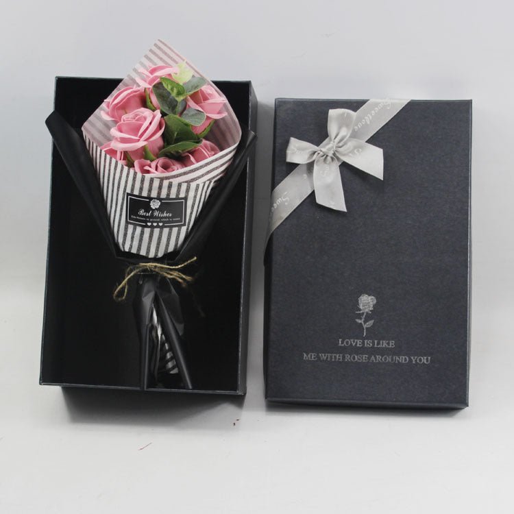 Soap Flower Bear Gift Box Birthday Gift Mother's Day 7 Carnation Valentine's Day Gift Box | Luxury Home Accessories | Heulog Glow