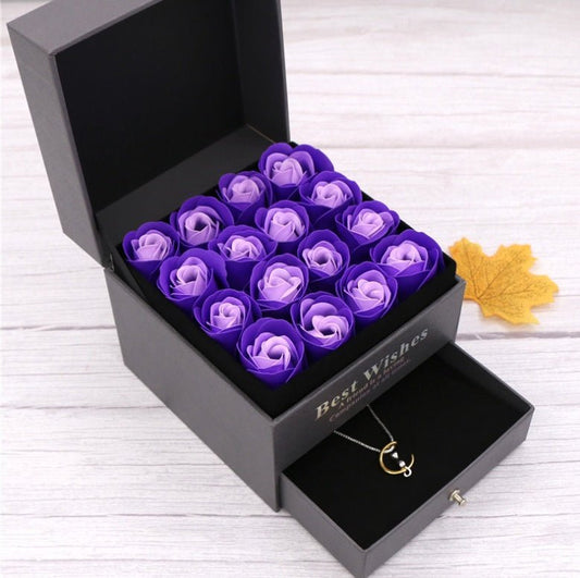 Soap flower Valentine's Day gift double drawer box rose flower creative gift Christmas | Luxury Home Accessories | Heulog Glow
