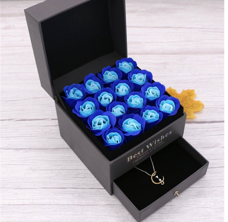 Soap flower Valentine's Day gift double drawer box rose flower creative gift Christmas | Luxury Home Accessories | Heulog Glow