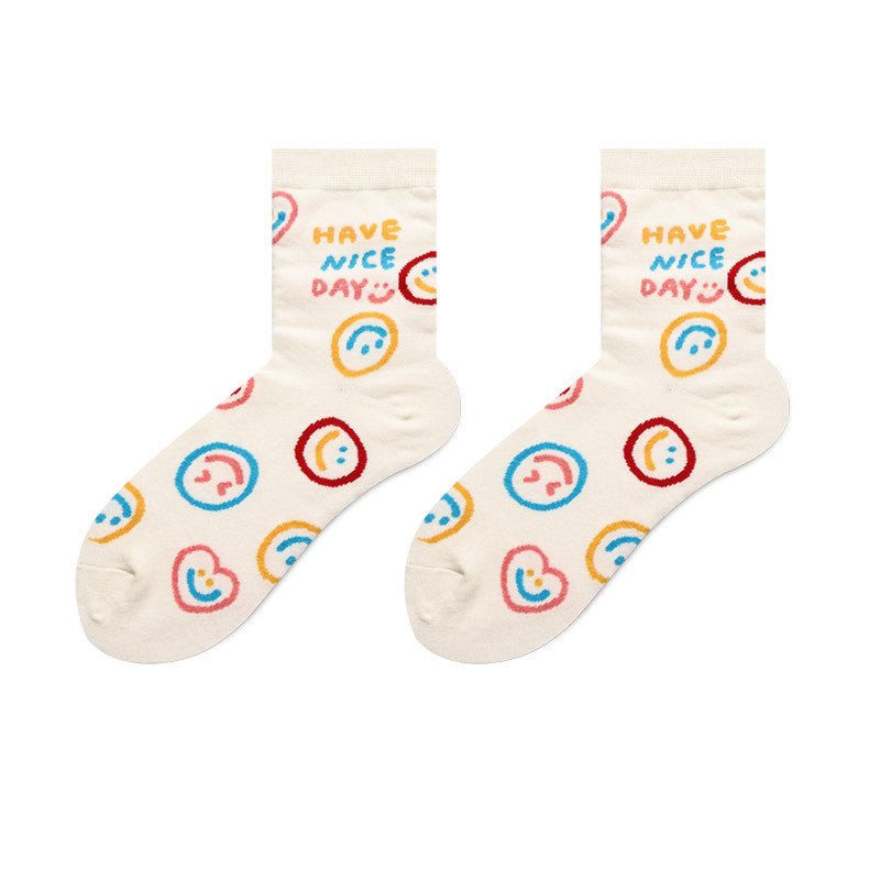 Socks Female Japanese Cute Cartoon Hand-painted Stockings Korean Version | Luxury Home Accessories | Heulog Glow