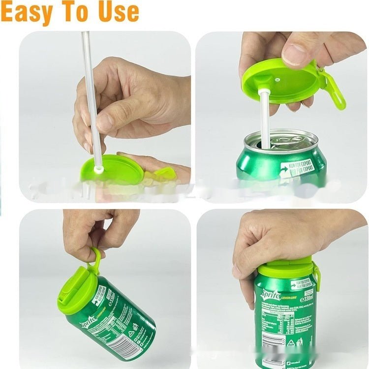 Soda Can Lid Straw Soda Can Lid Cola Cans Cup Lid Reusable Can Stopper For Soda Beer Drinks Juice Coke Beverage Cap Fits Standard Coke Can | Luxury Home Accessories | Heulog Glow