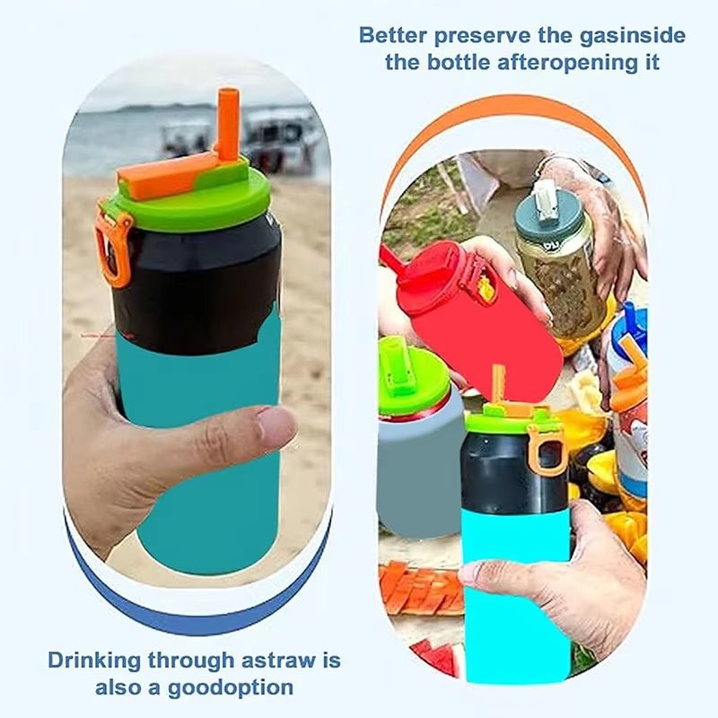 Soda Can Lid Straw Soda Can Lid Cola Cans Cup Lid Reusable Can Stopper For Soda Beer Drinks Juice Coke Beverage Cap Fits Standard Coke Can | Luxury Home Accessories | Heulog Glow