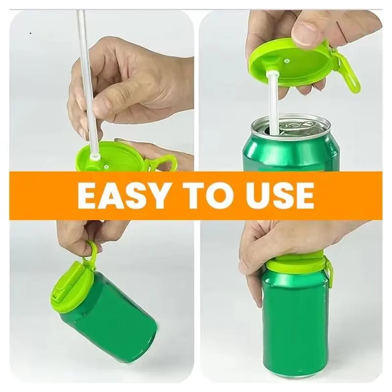 Soda Can Lid Straw Soda Can Lid Cola Cans Cup Lid Reusable Can Stopper For Soda Beer Drinks Juice Coke Beverage Cap Fits Standard Coke Can | Luxury Home Accessories | Heulog Glow