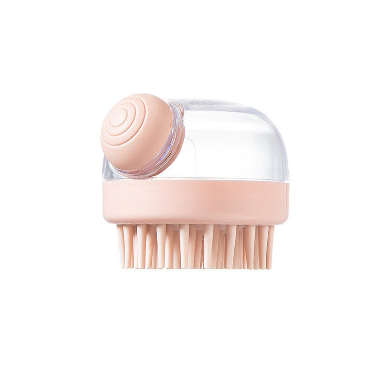 Soft Silicone Bristle Dog Brush With Soap Dispenser For Dog Grooming And Massage - Pink | Luxury Home Accessories | Heulog Glow