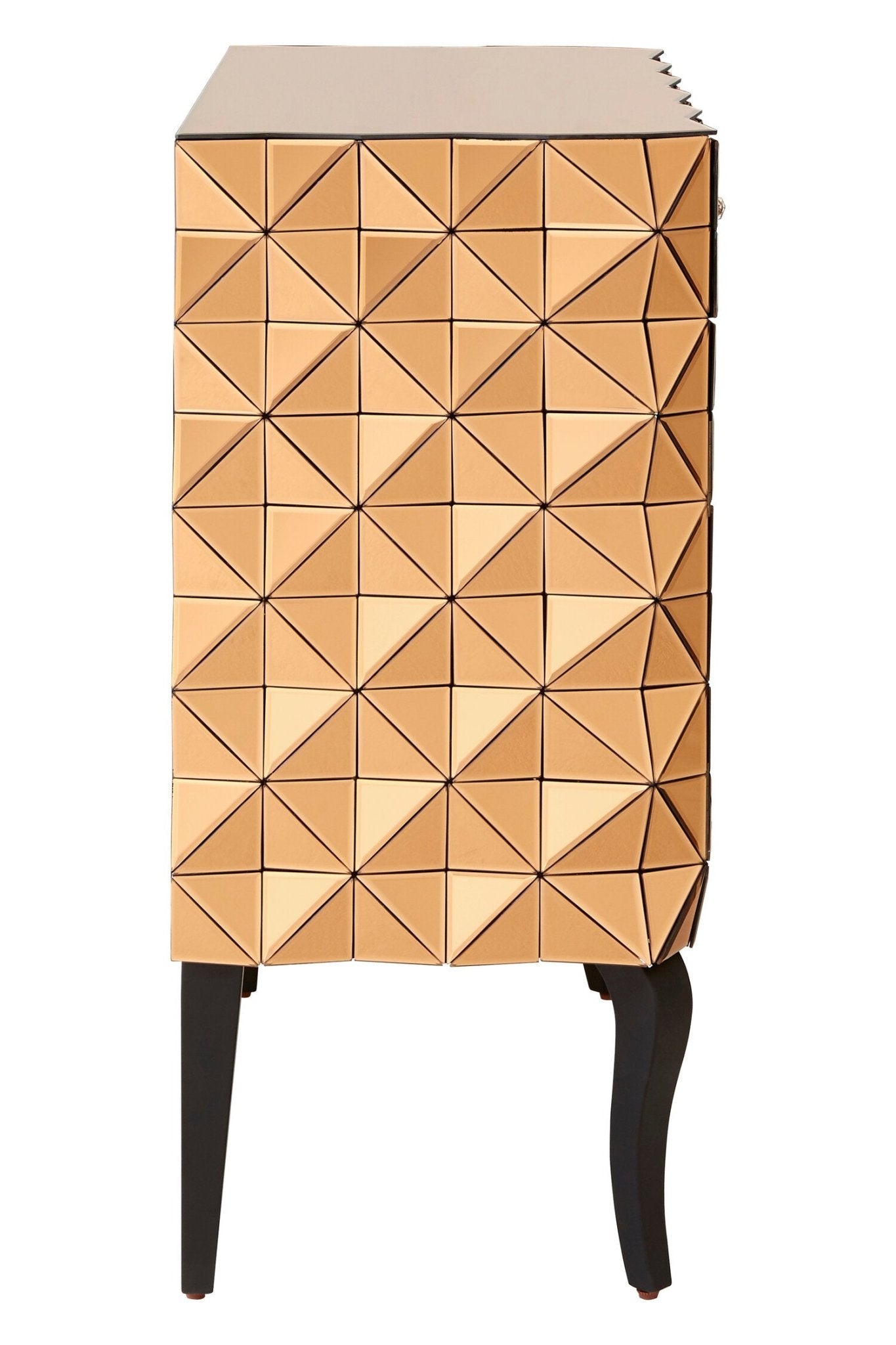 Soho 2 Door Copper Finish Cabinet | Luxury Home Accessories | Heulog Glow