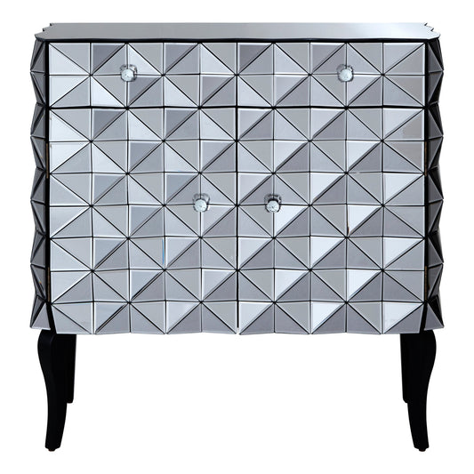 Soho 2 Door Silver Finish Sideboard | Luxury Home Accessories | Heulog Glow
